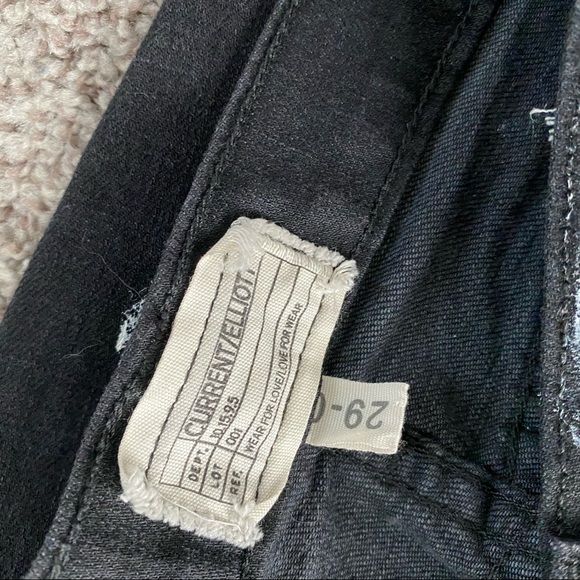 Current/Elliott Black Jeans NWT Trucker Vintage Inspired Skinny Jeans Size 29 - Picture 7 of 16
